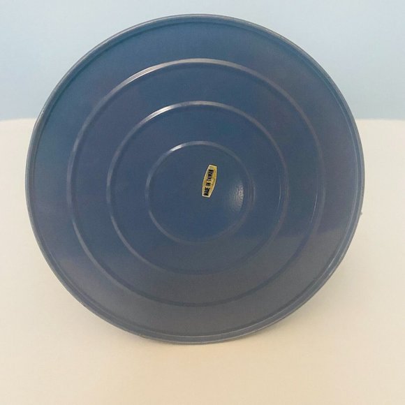 Metal Pitcher Planter Vase Blue With Beige Heart And Plastic Insert 4.5 Inches - Picture 7 of 12